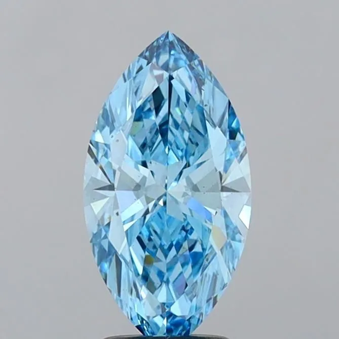 2.07ct MARQUISE Fancy Vivid Blue VS2 Coloured Lab diamond