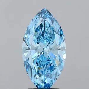 2.07ct MARQUISE Fancy Vivid Blue VS2 Coloured Lab diamond
