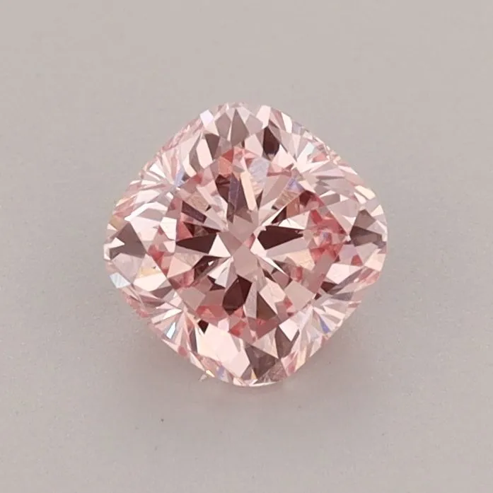 0.79ct CUSHION Fancy Vivid Pink VS1 Coloured Lab diamond