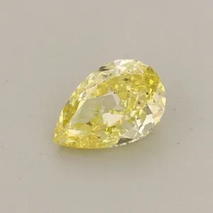 0.36ct PEAR Fancy Intense Yellow VVS2 Coloured Lab diamond