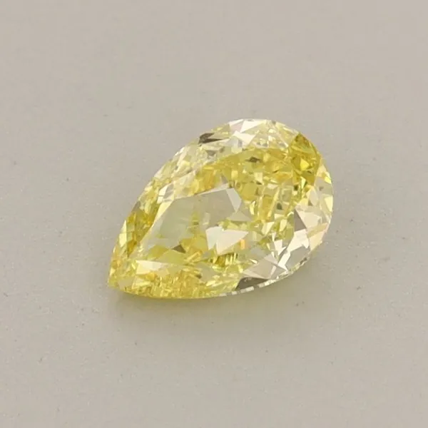 0.36ct PEAR Fancy Intense Yellow VVS2 Coloured Lab diamond