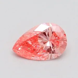 0.5ct PEAR Fancy Vivid Pink SI1 Coloured Lab diamond