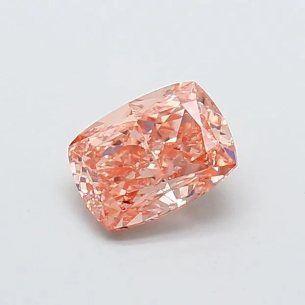 1.24ct CUSHION Fancy Intense Brownish Pink VS1 Coloured Lab diamond