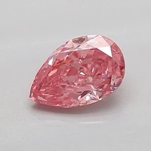0.61ct PEAR Fancy Vivid Pink VS1 Coloured Lab diamond
