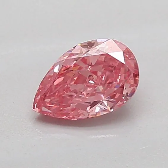 0.61ct PEAR Fancy Vivid Pink VS1 Coloured Lab diamond