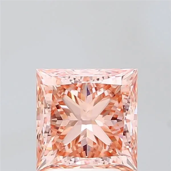3.00ct PRINCESS Fancy Intense Pink VS1 Coloured Lab diamond