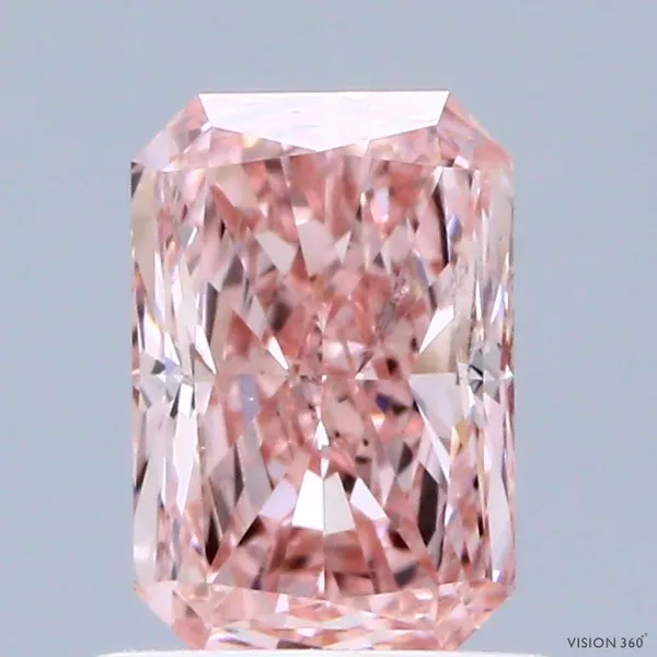 1ct RADIANT Fancy Intense Pink VS2 Coloured Lab diamond