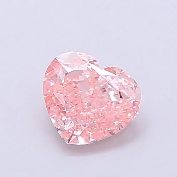 1.01ct HEART Fancy Intense Pink VS1 Coloured Lab diamond