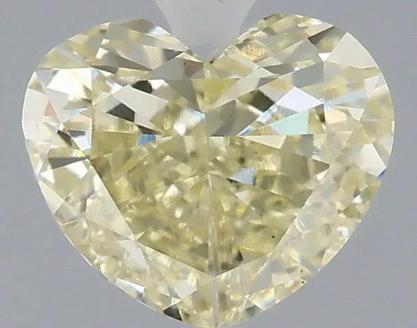 1.54ct HEART Fancy Light Yellow VS1 Coloured Lab diamond