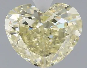 1.54ct HEART Fancy Light Yellow VS1 Coloured Lab diamond