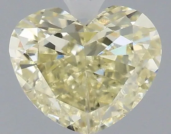 1.54ct HEART Fancy Light Yellow VS1 Coloured Lab diamond