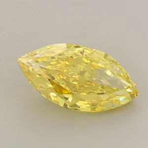 1.04ct MARQUISE Fancy Vivid Yellow VS1 Coloured Lab diamond