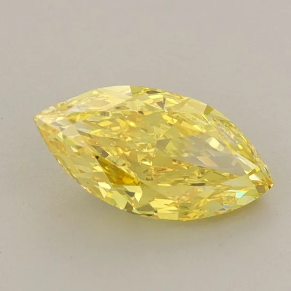 1.04ct MARQUISE Fancy Vivid Yellow VS1 Coloured Lab diamond