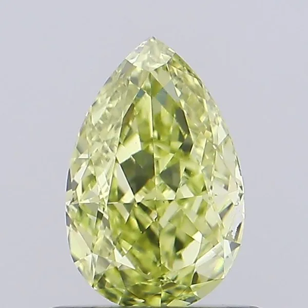 0.69ct PEAR Fancy Yellow VS1 Coloured Lab diamond