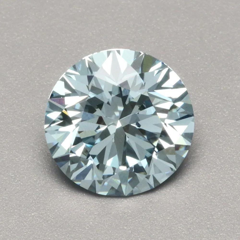 1.02ct ROUND Fancy Vivid Blue VVS2 Coloured Lab diamond