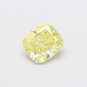 0.58ct CUSHION Fancy Yellow SI2 Coloured Lab diamond