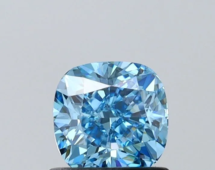 0.92ct CUSHION Fancy Vivid Blue VVS2 Coloured Lab diamond