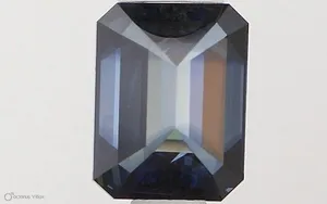 0.7ct EMERALD Fancy Deep Blue SI1 Coloured Lab diamond