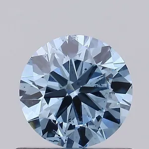0.64ct ROUND Fancy Vivid Blue SI1 Coloured Lab diamond
