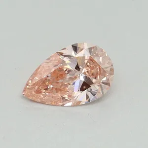 0.3ct PEAR Fancy Vivid Pink VS2 Coloured Lab diamond