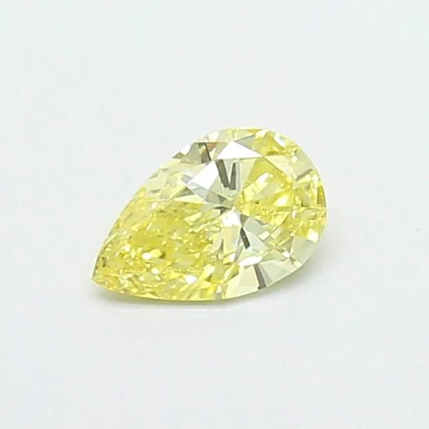 0.39ct PEAR Fancy Intense Yellow VS1 Coloured Lab diamond