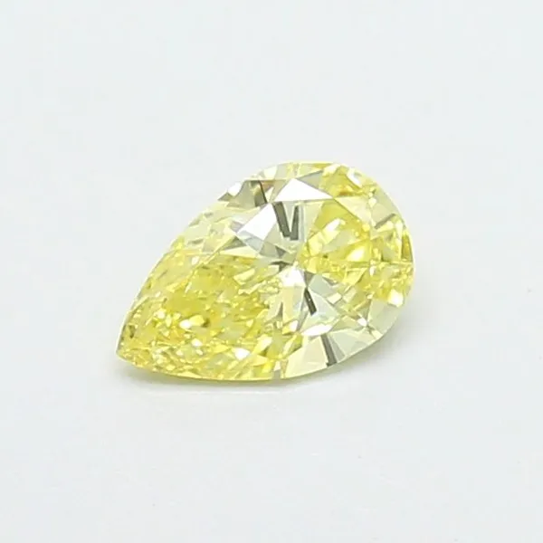 0.39ct PEAR Fancy Intense Yellow VS1 Coloured Lab diamond