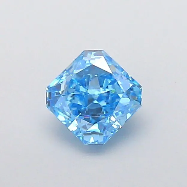 0.94ct RADIANT Fancy Vivid Blue VVS2 Coloured Lab diamond