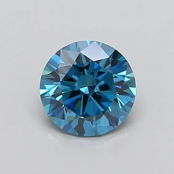 1.13ct ROUND Fancy Vivid Blue VS2 Coloured Lab diamond