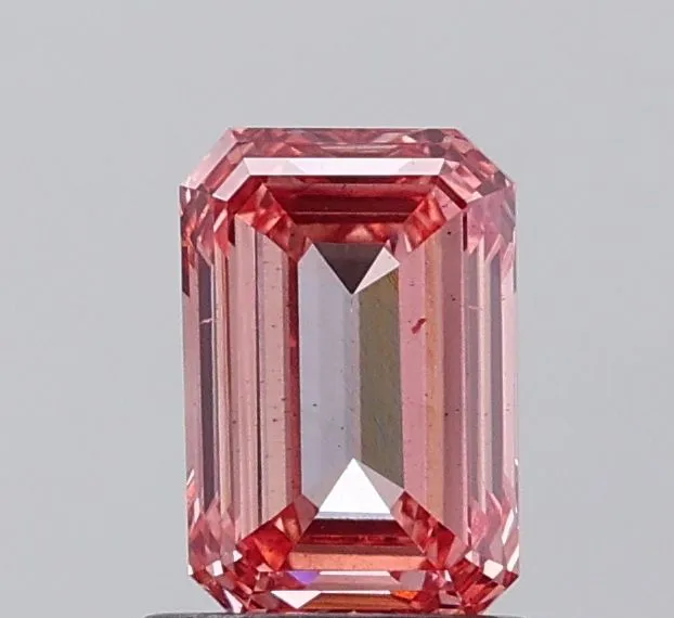1.17ct EMERALD Fancy Intense Pink VS2 Coloured Lab diamond
