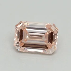 0.64ct EMERALD Fancy Intense Pink VVS2 Coloured Lab diamond