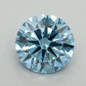 0.96ct ROUND Fancy Vivid Blue SI1 Coloured Lab diamond