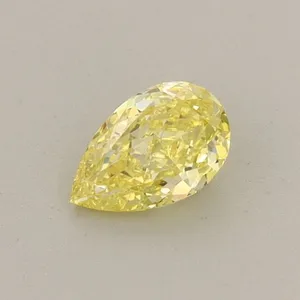 0.35ct PEAR Fancy Vivid Yellow VVS2 Coloured Lab diamond