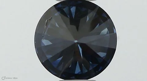 0.4ct ROUND Fancy Deep Blue SI2 Coloured Lab diamond