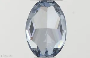 0.43ct OVAL Fancy Vivid Blue VS1 Coloured Lab diamond