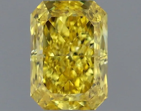 1.02ct RADIANT Fancy Vivid Yellow VS1 Coloured Lab diamond