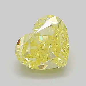 1.02ct HEART Fancy Intense Yellow VVS2 Coloured Lab diamond
