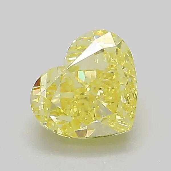 1.02ct HEART Fancy Intense Yellow VVS2 Coloured Lab diamond