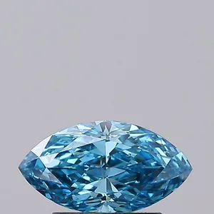 1.01ct MARQUISE Fancy Vivid Blue VVS2 Coloured Lab diamond