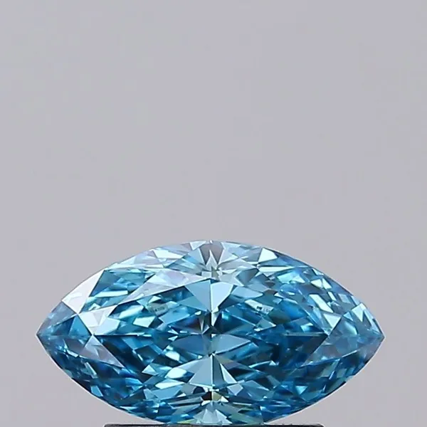 1.01ct MARQUISE Fancy Vivid Blue VVS2 Coloured Lab diamond