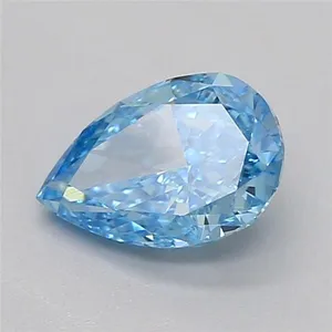 0.51ct PEAR Fancy Vivid Blue VVS2 Coloured Lab diamond