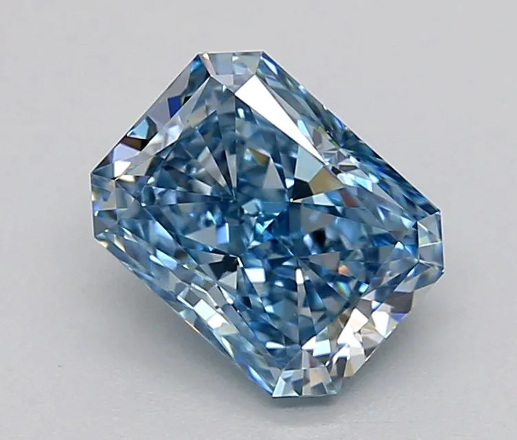 1.01ct RADIANT Fancy Vivid Blue VVS1 Coloured Lab diamond
