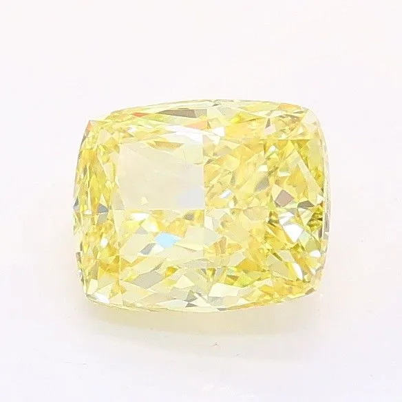 1.03ct CUSHION Fancy Intense Yellow VVS2 Coloured Lab diamond