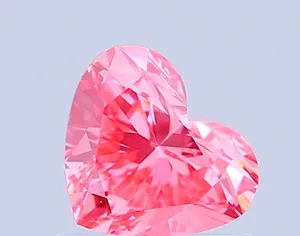 0.73ct HEART Fancy Vivid Pink VS1 Coloured Lab diamond