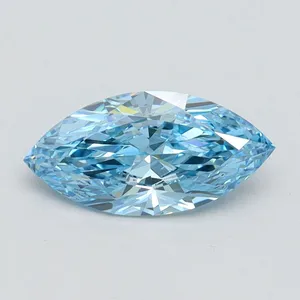 0.9ct MARQUISE Fancy Vivid Blue VS1 Coloured Lab diamond