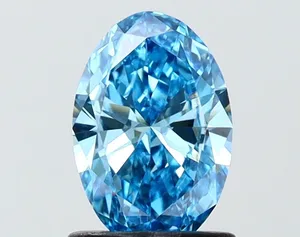 1.01ct OVAL Fancy Vivid Blue VVS2 Coloured Lab diamond