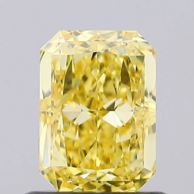 1.00ct RADIANT Fancy Vivid Yellow VS1 Coloured Lab diamond