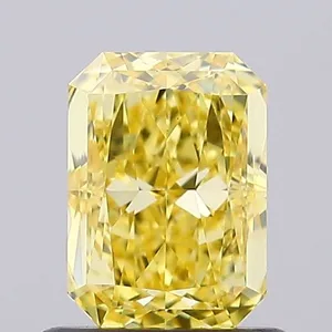 1ct RADIANT Fancy Vivid Yellow VS1 Coloured Lab diamond