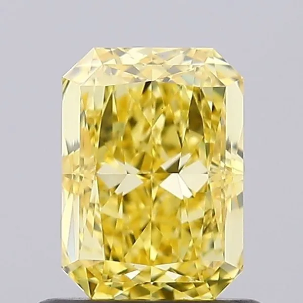 1ct RADIANT Fancy Vivid Yellow VS1 Coloured Lab diamond