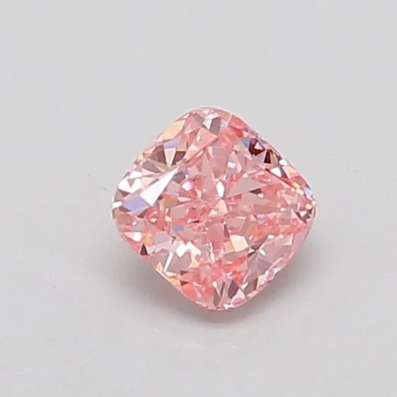 0.4ct CUSHION Fancy Intense Pink VS1 Coloured Lab diamond