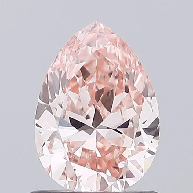 0.69ct PEAR Fancy Intense Pink VVS2 Coloured Lab diamond